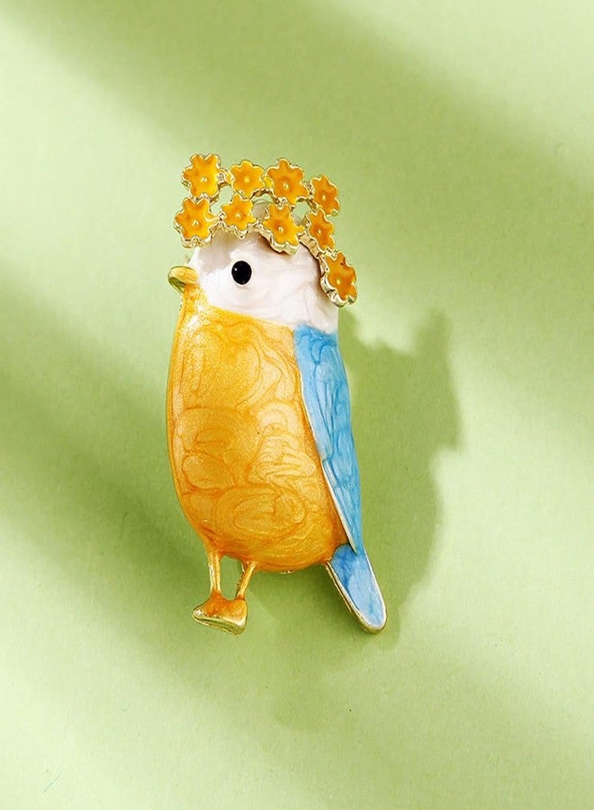 MXUHUI Animal Brooch Pins Set Women Vintage Crystal Enamel Pin Rhinestone Peacock Bee Fish Bird ladybird Cat Retro Insect Shape Pins Jewelry for Men Christmas Mother's Day Xmas Gift (Bird) - Image 2